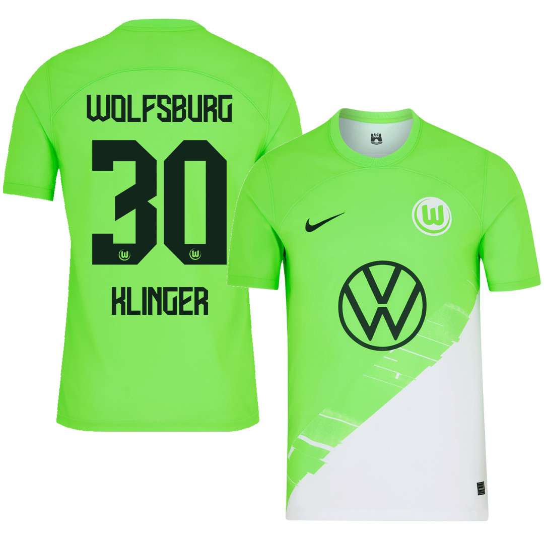 Niklas Klinger 30 VfL Wolfsburg 2023-24 Home Men Jersey – Green