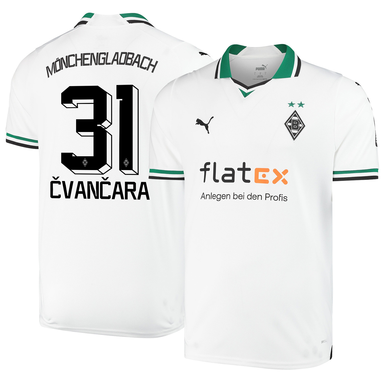 Tom Cvancara 31 Borussia Mnchengladbach 2023-24 Home Men Jersey – White
