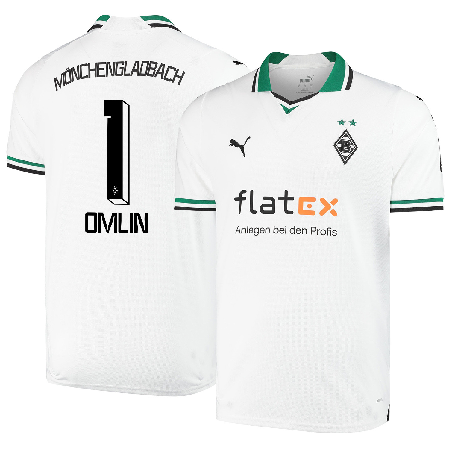 Jonas Omlin 1 Borussia Mnchengladbach 2023-24 Home Men Jersey – White