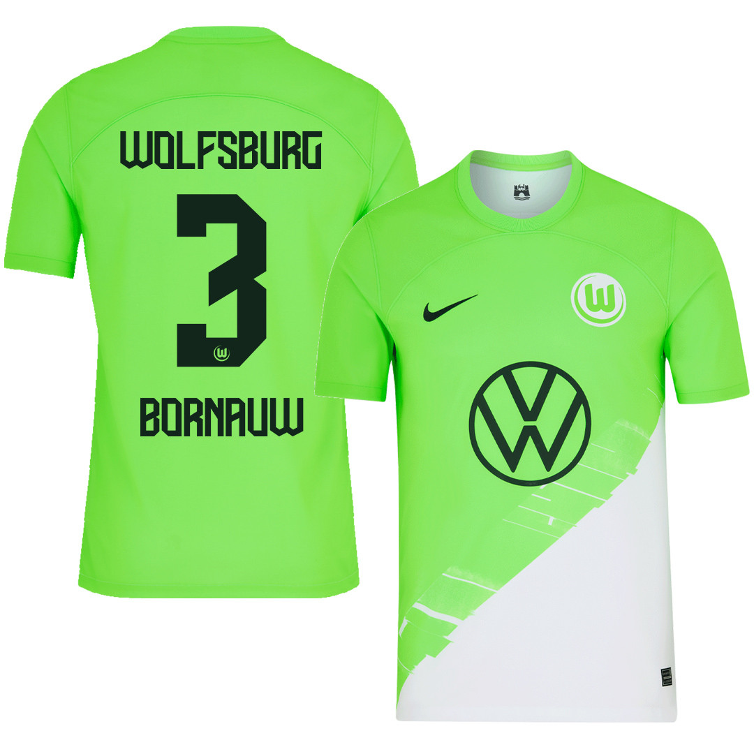 Sebastiaan Bornauw 3 VfL Wolfsburg 2023-24 Home Men Jersey – Green