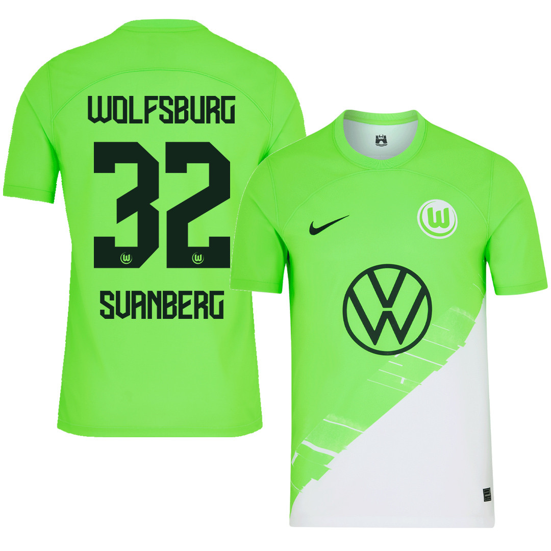 Mattias Svanberg 32 VfL Wolfsburg 2023-24 Home Men Jersey – Green