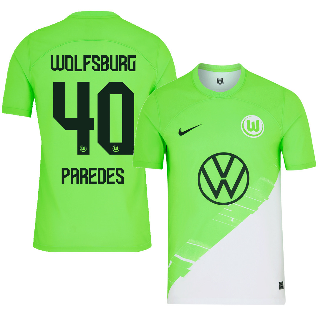 Kevin Paredes 40 VfL Wolfsburg 2023-24 Home Men Jersey – Green