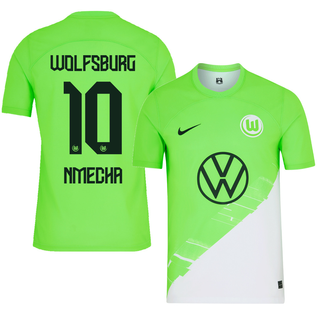 Lukas Nmecha 10 VfL Wolfsburg 2023-24 Home Men Jersey – Green