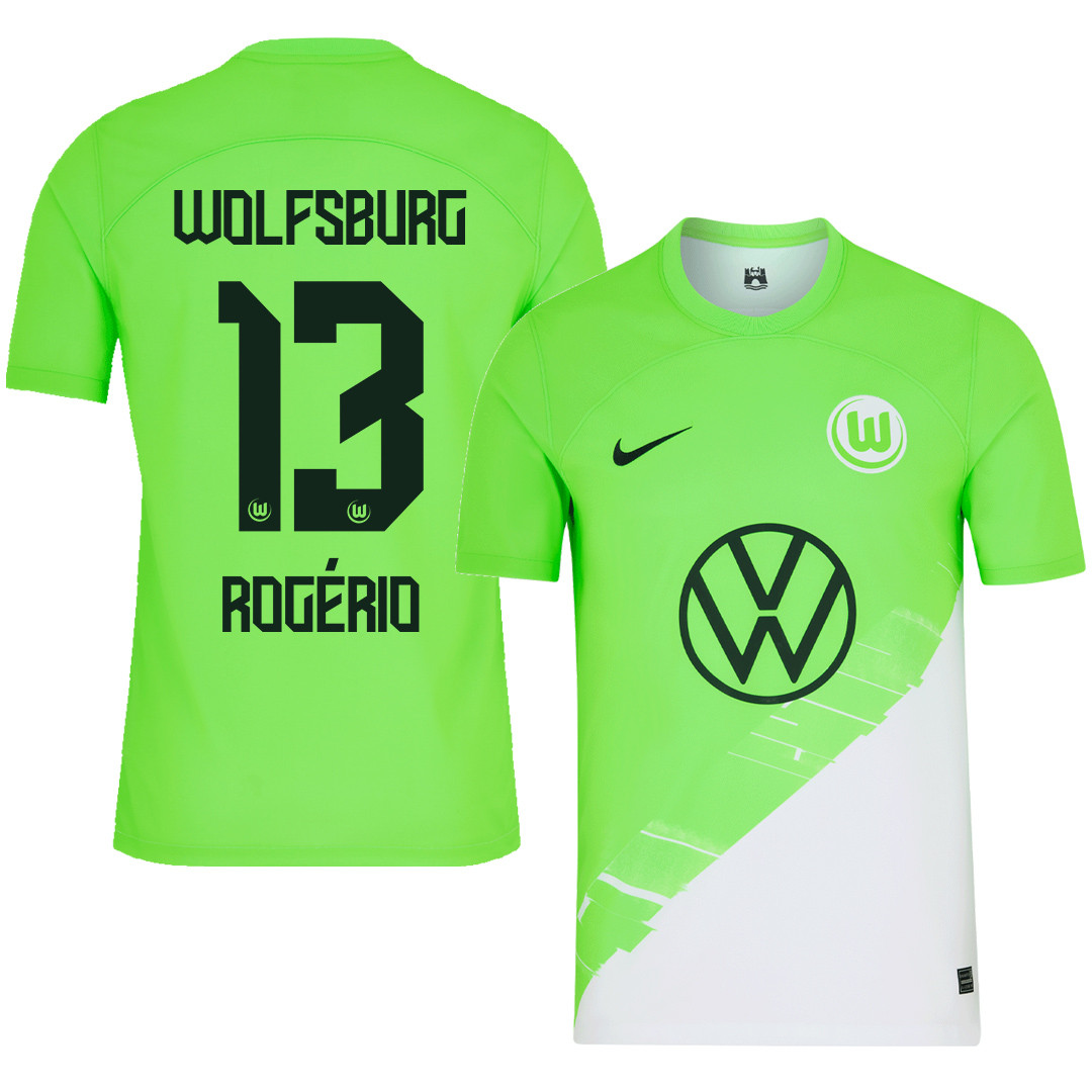 Rogrio 13 VfL Wolfsburg 2023-24 Home Men Jersey – Green