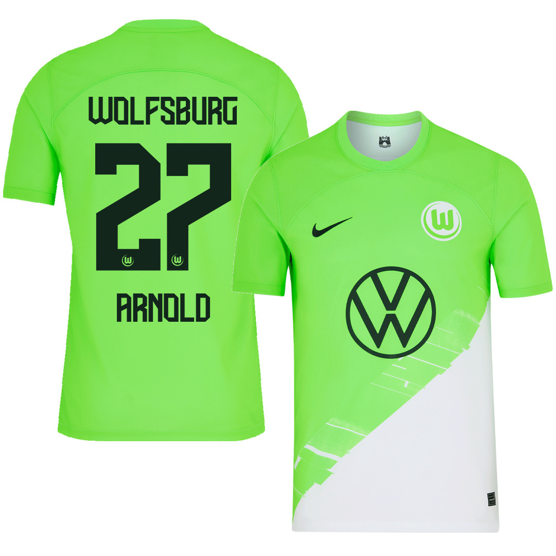 Maximilian Arnold 27 VfL Wolfsburg 2023-24 Home Men Jersey – Green