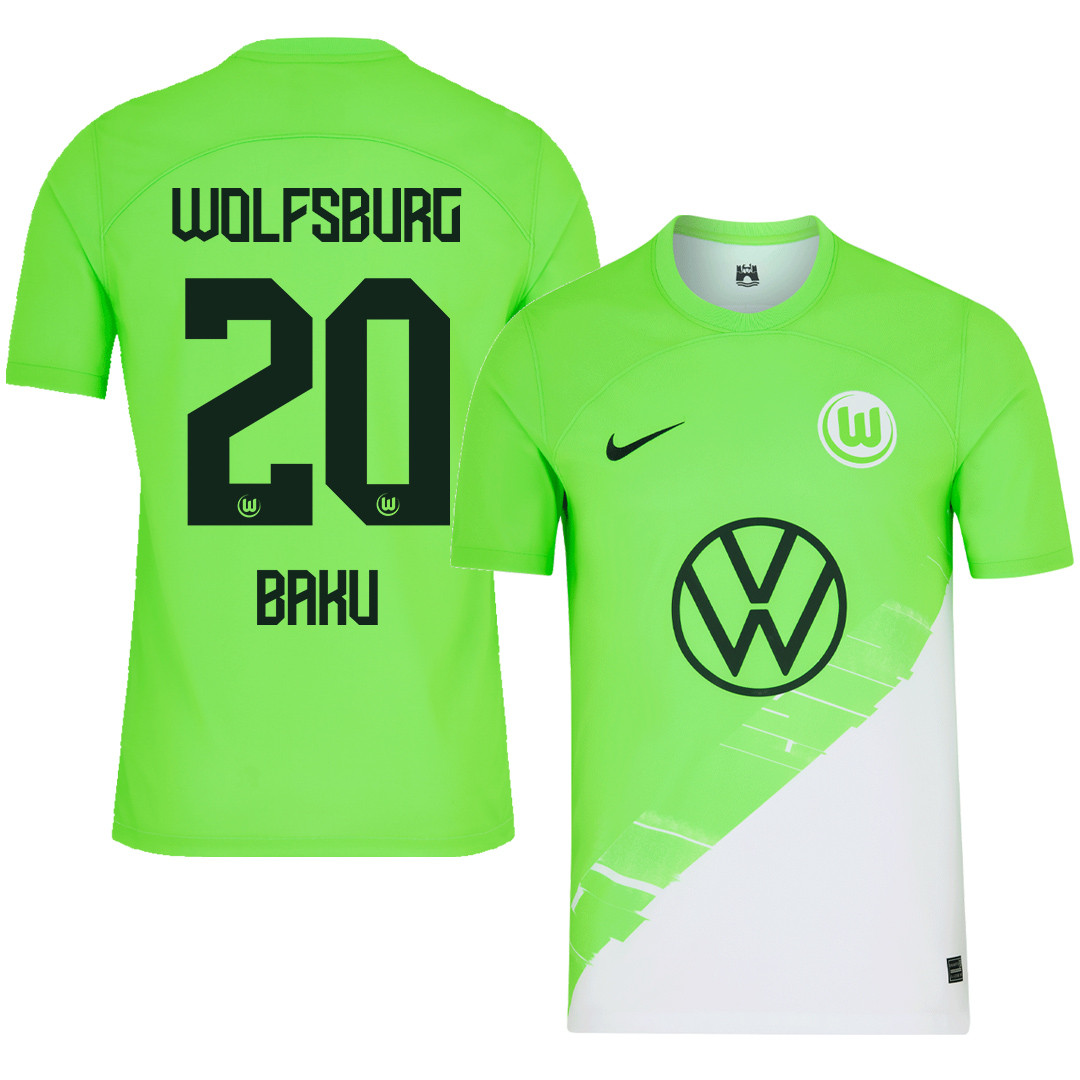 Ridle Baku 20 VfL Wolfsburg 2023-24 Home Men Jersey – Green