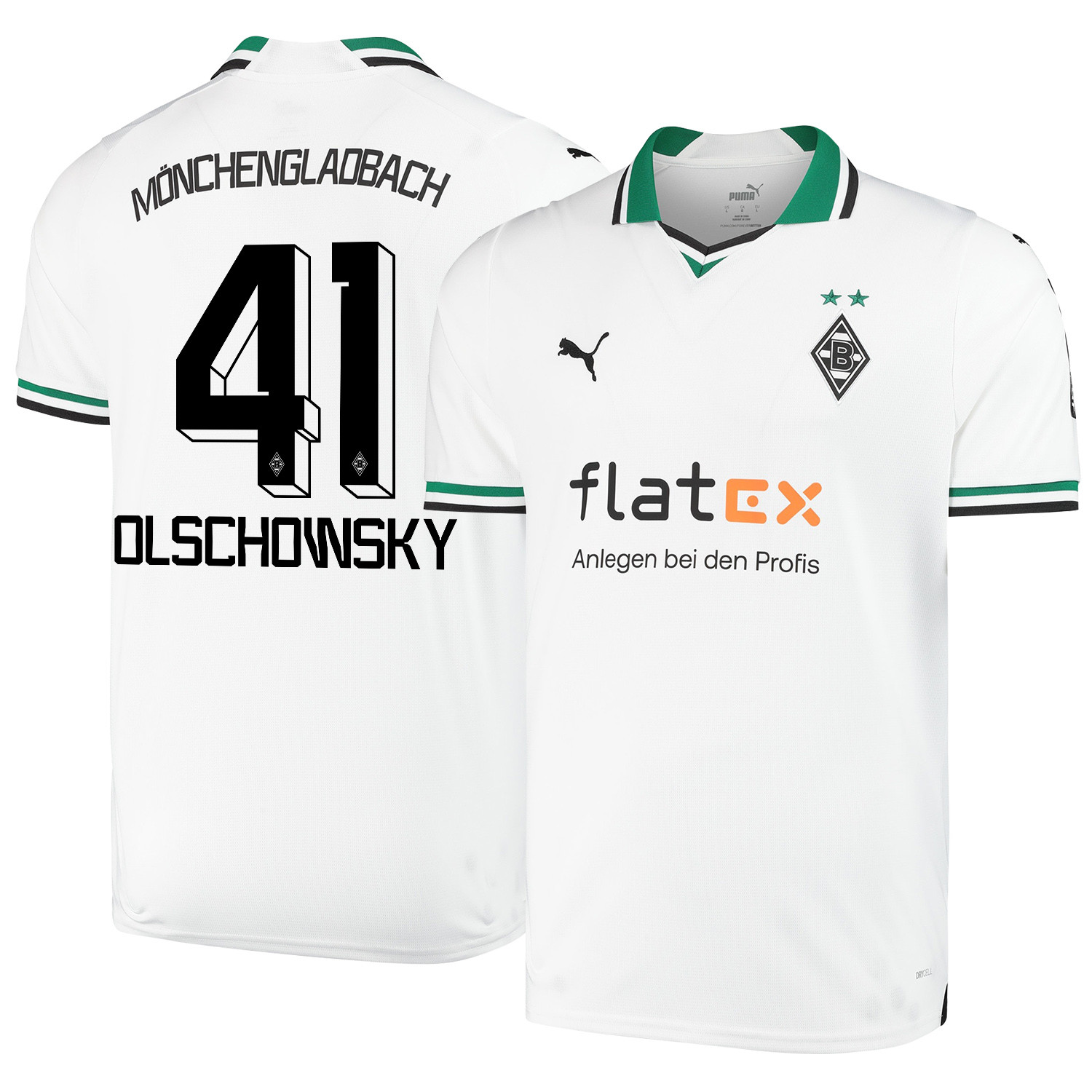 Jan Olschowsky 41 Borussia Mnchengladbach 2023-24 Home Men Jersey – White