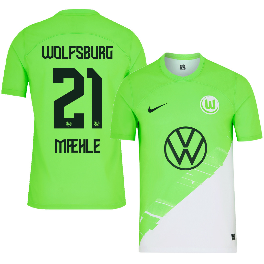 Joakim Mhle 21 VfL Wolfsburg 2023-24 Home Men Jersey – Green