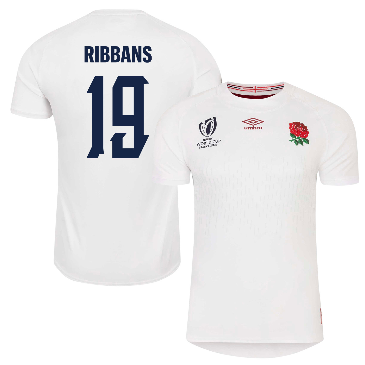 David Ribbans 19 England Rb World Cup 2023 Home Men Jersey – White