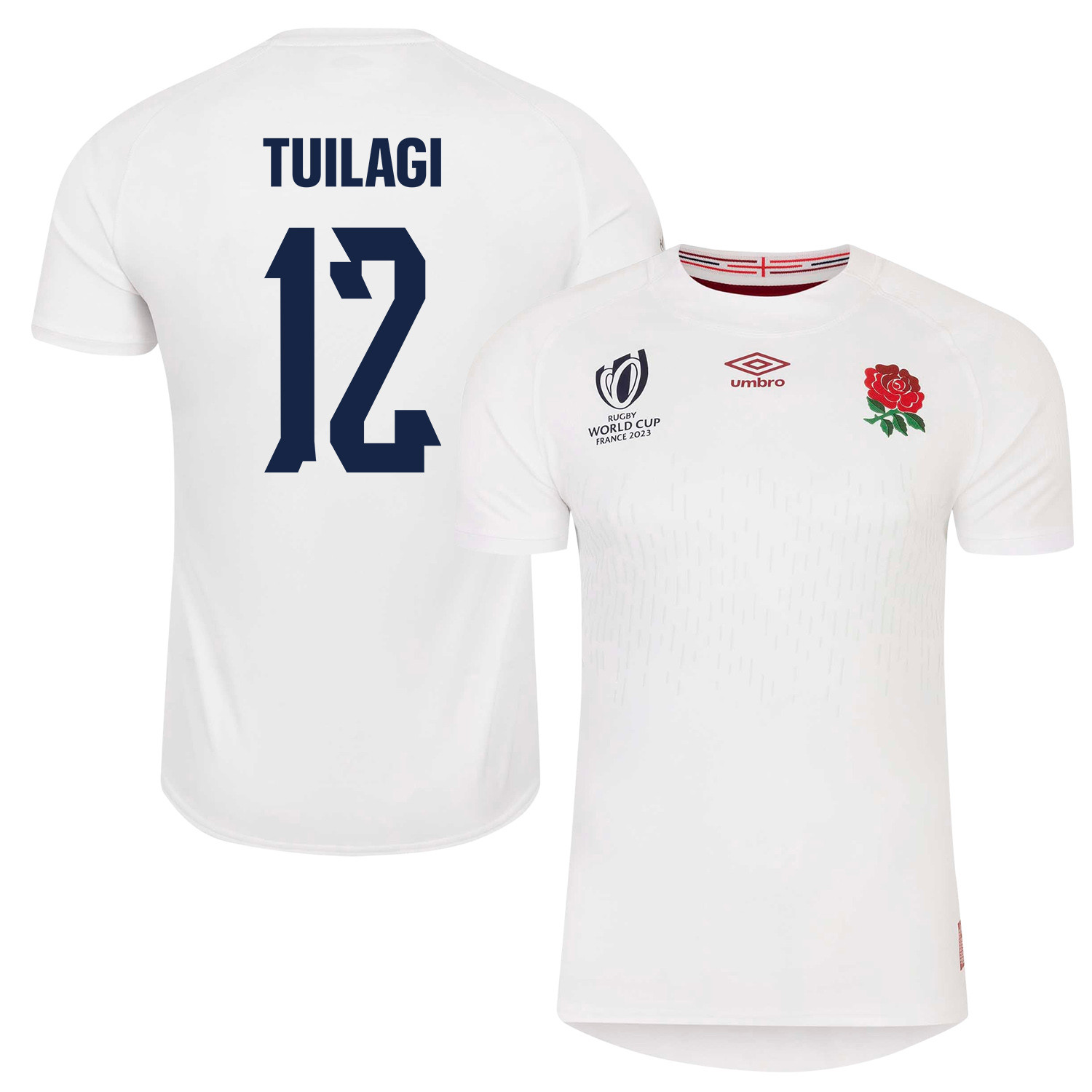 Manu Tuilagi 12 England Rb World Cup 2023 Home Men Jersey – White