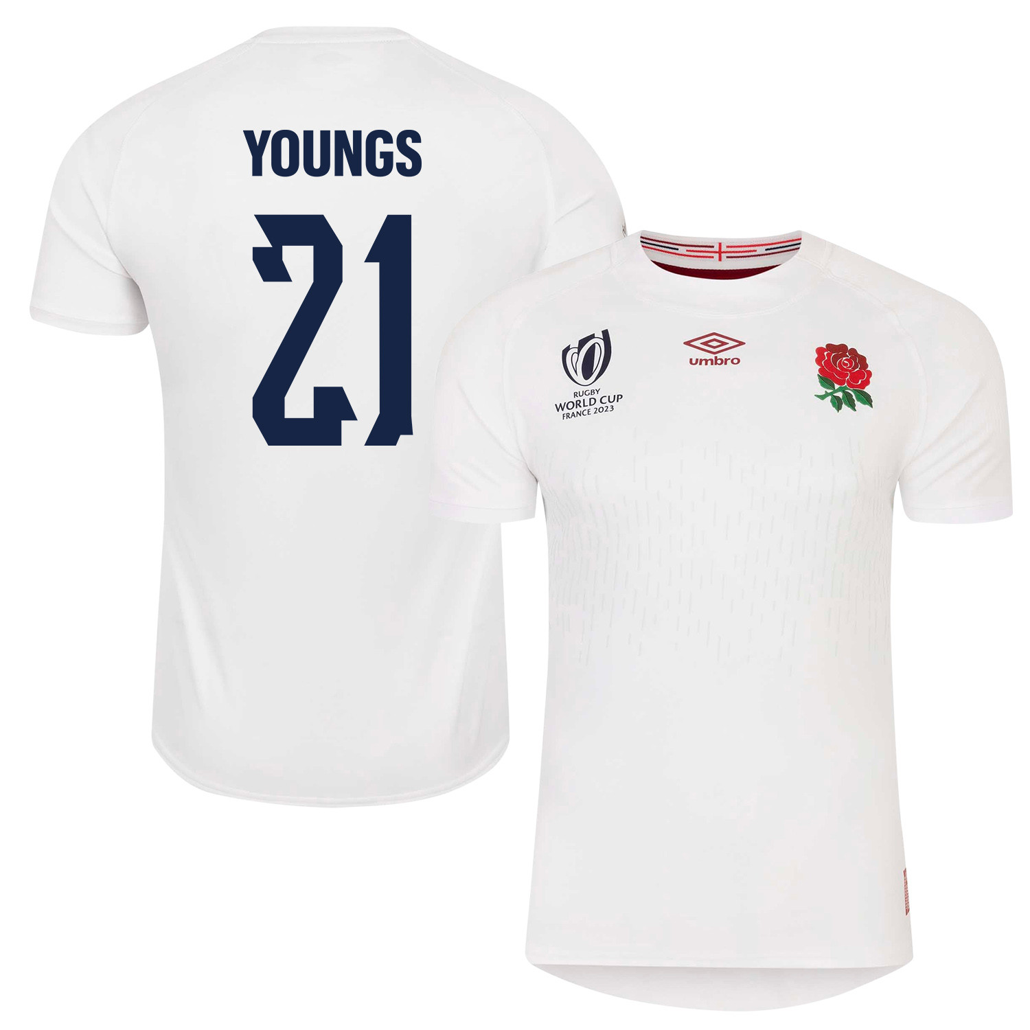 Ben Youngs 21 England Rb World Cup 2023 Home Men Jersey – White