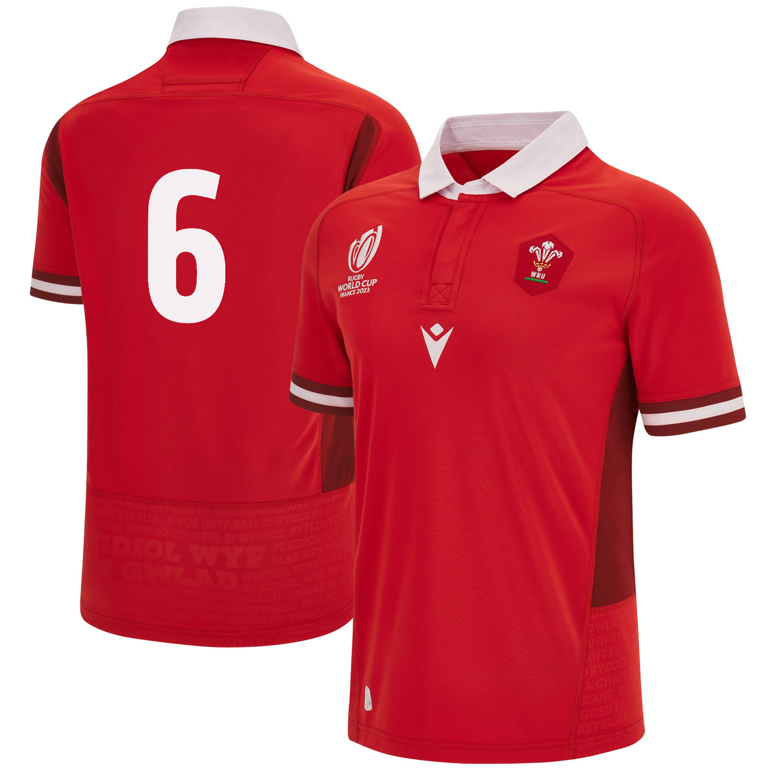 Aaron Wainwright 6 Wales Rb World Cup 2023 Home Men Jersey – Red