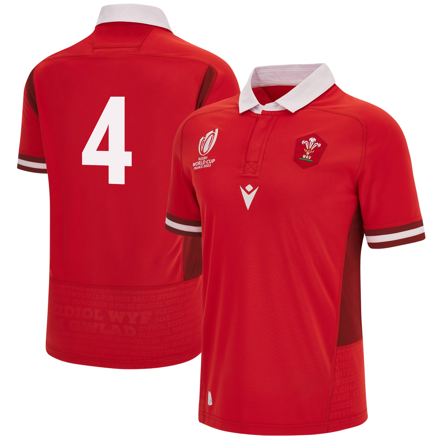 Will Rowlands 4 Wales Rb World Cup 2023 Home Men Jersey – Red