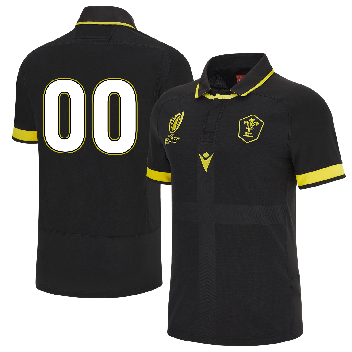 Wales Rb World Cup 2023 Away Custom Number Men Jersey – Black