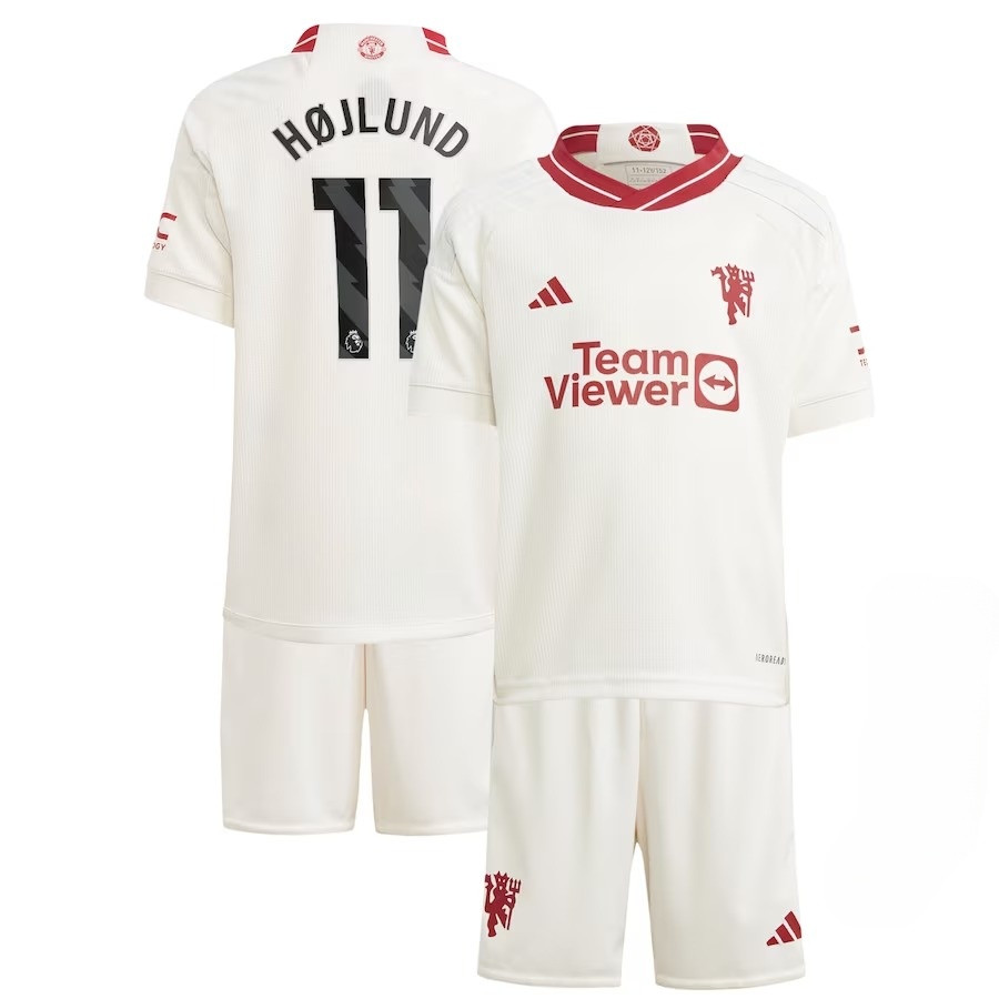 Rasmus Hjlund 11 Manchester United 2023-24 Third Jersey – Youth Kit