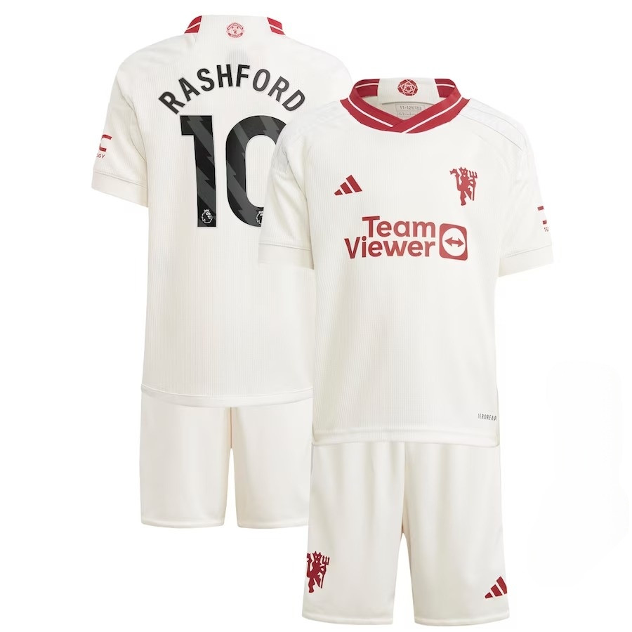 Marcus Rashford 10 Manchester United 2023-24 Third Jersey – Youth Kit