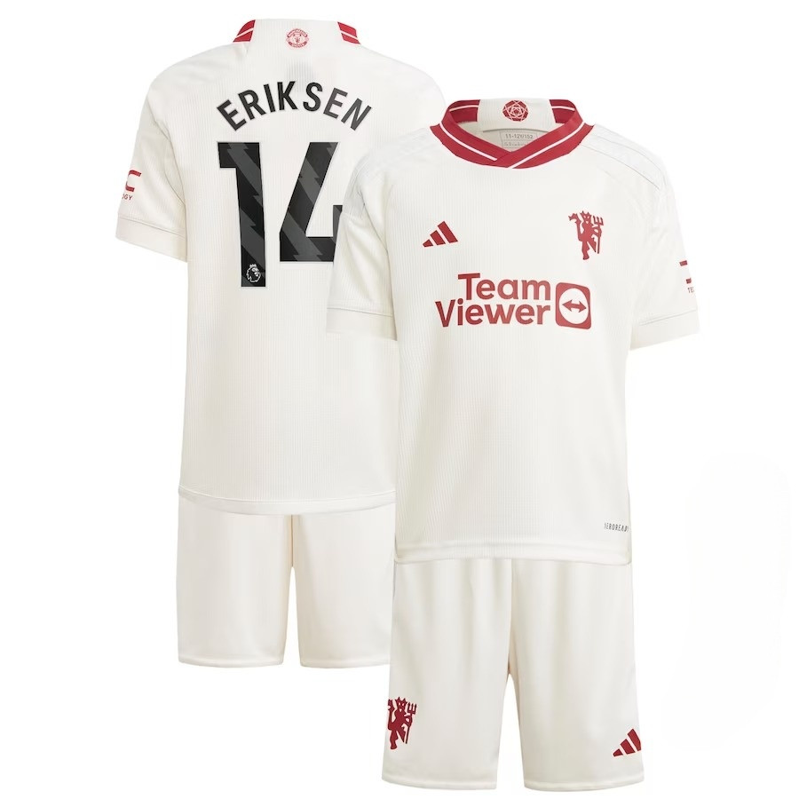 Christian Eriksen 14 Manchester United 2023-24 Third Jersey – Youth Kit