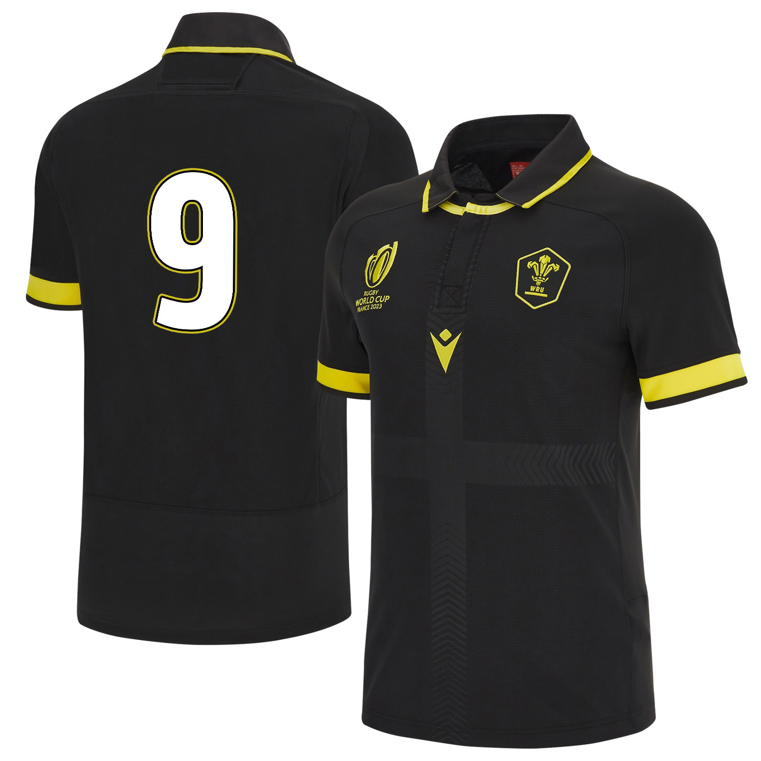 Tomos Williams 9 Wales Rb World Cup 2023 Away Men Jersey – Black