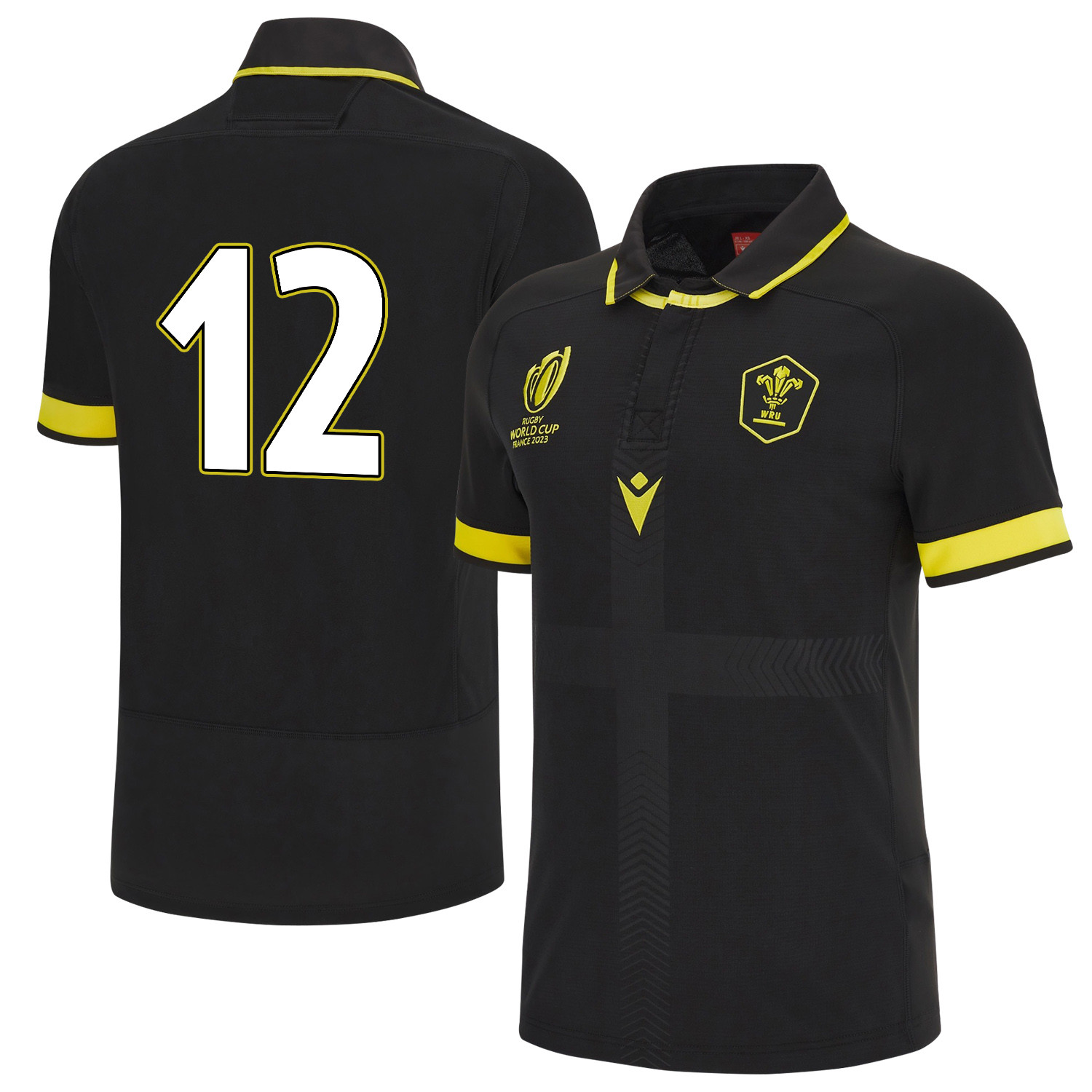 Nick Tompkins 12 Wales Rb World Cup 2023 Away Men Jersey – Black