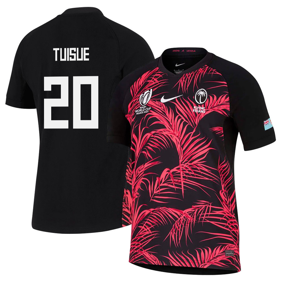 Albert Tuisue 20 Fiji 2023 Rb World Cup Away Stadium Jersey – Black, Men