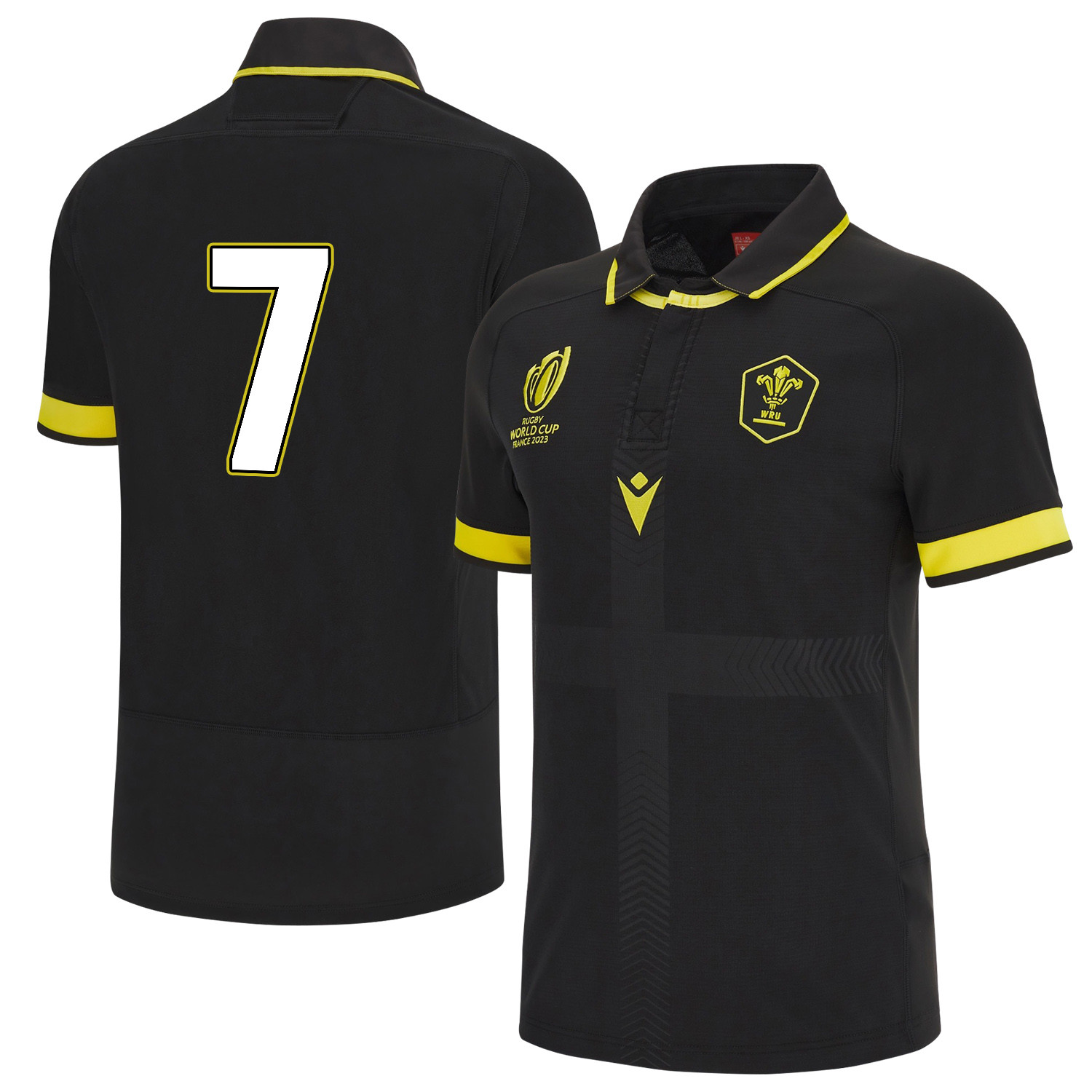 Jac Morgan 7 Wales Rb World Cup 2023 Away Men Jersey – Black