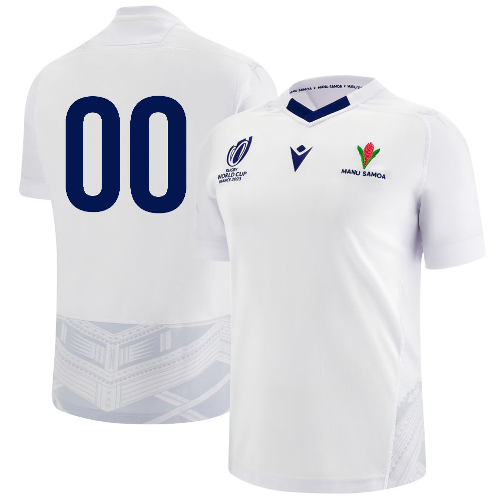 Samoa Rb World Cup 2023 Custom Number Away Jersey – White, Men