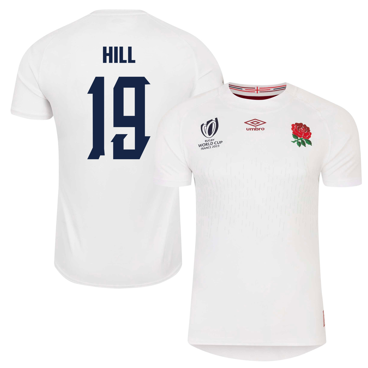 Jonny Hill 19 England Rb World Cup 2023 Home Men Jersey – White
