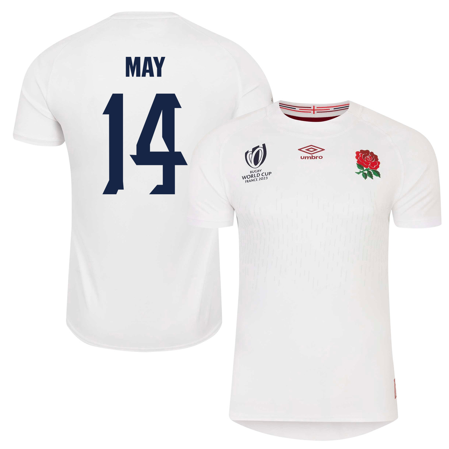 Jonny May 14 England Rb World Cup 2023 Home Men Jersey – White