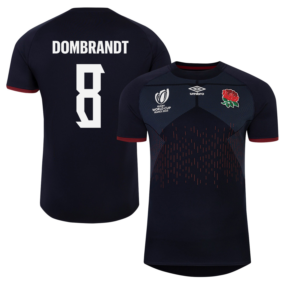 Alex Dombrandt 8 England Rb World Cup 2023 Alternate Jersey – Navy – Men