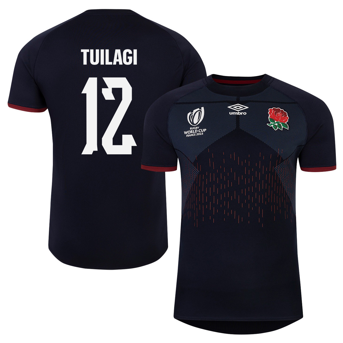 Manu Tuilagi 12 England Rb World Cup 2023 Alternate Jersey – Navy – Men
