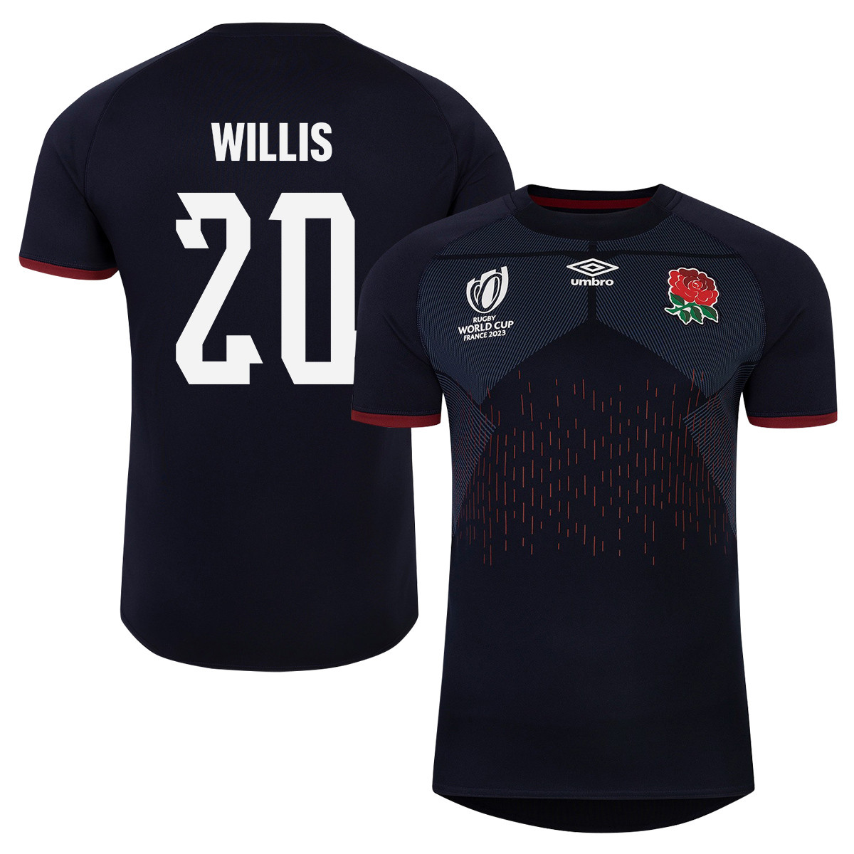 Tom Willis 20 England Rb World Cup 2023 Alternate Jersey – Navy – Men