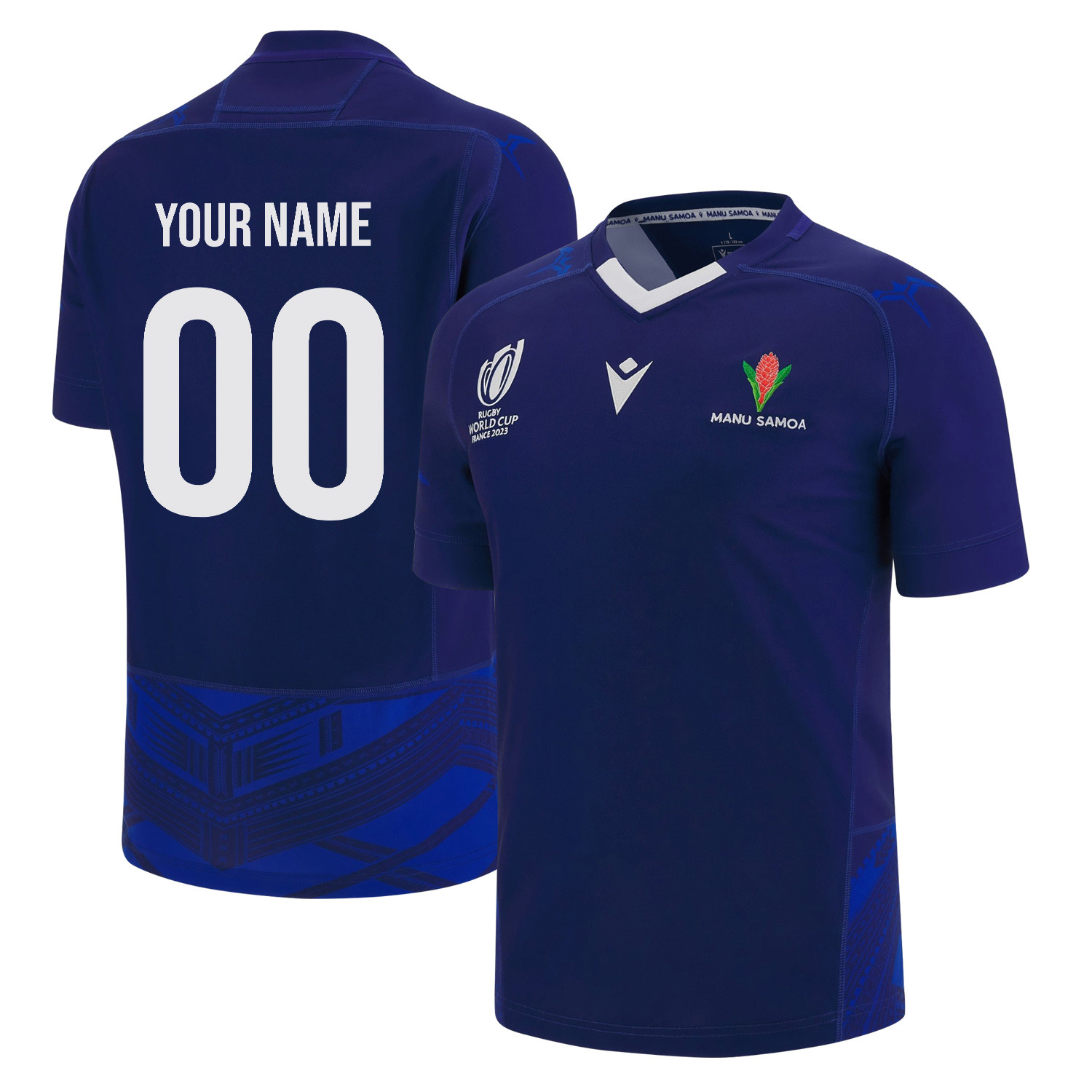 Samoa Rb World Cup 2023 Custom Name & Number Home Jersey – Blue, Men
