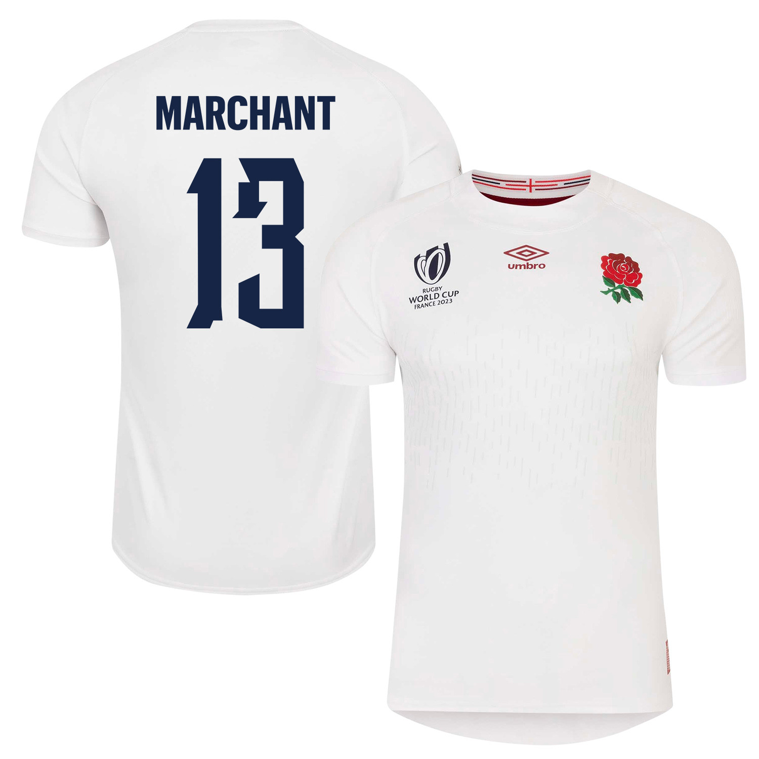 Joe Marchant 13 England Rb World Cup 2023 Home Men Jersey – White