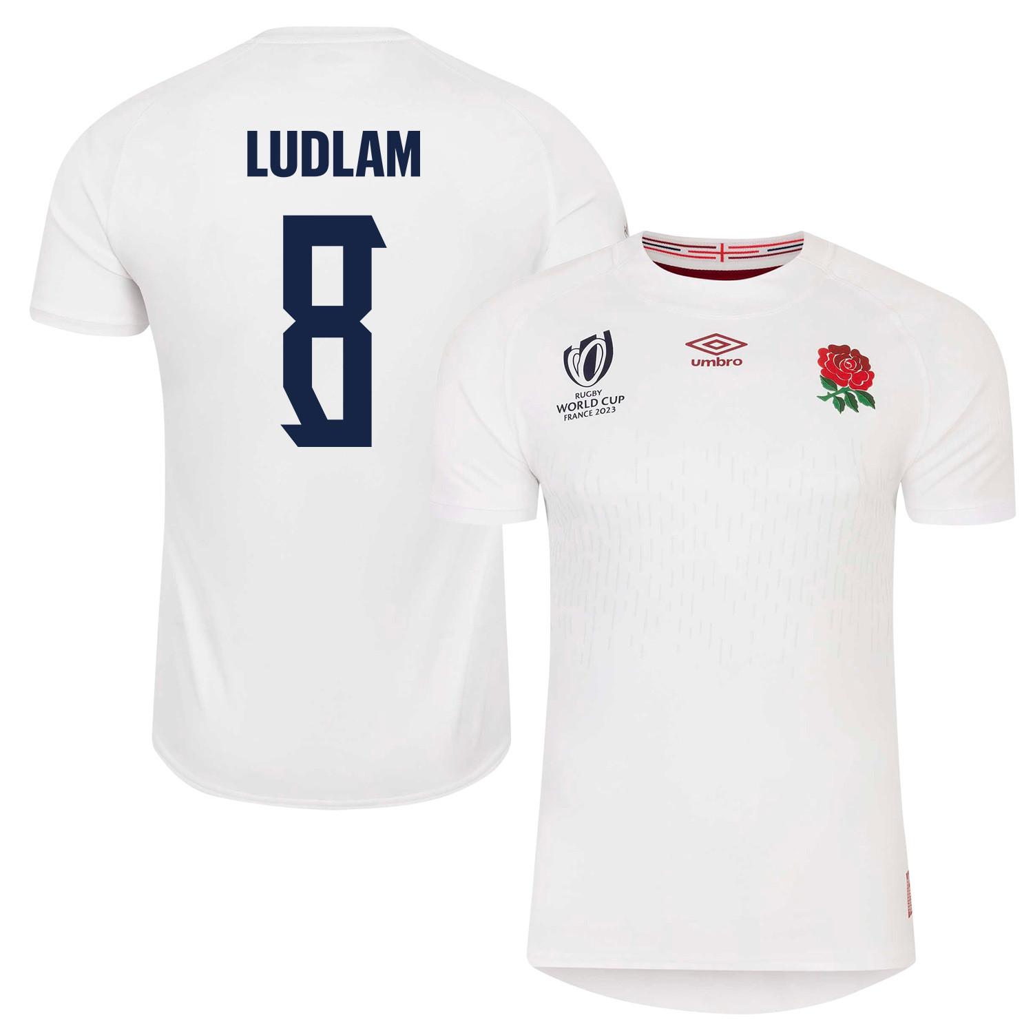 Lewis Ludlam 8 England Rb World Cup 2023 Home Men Jersey – White