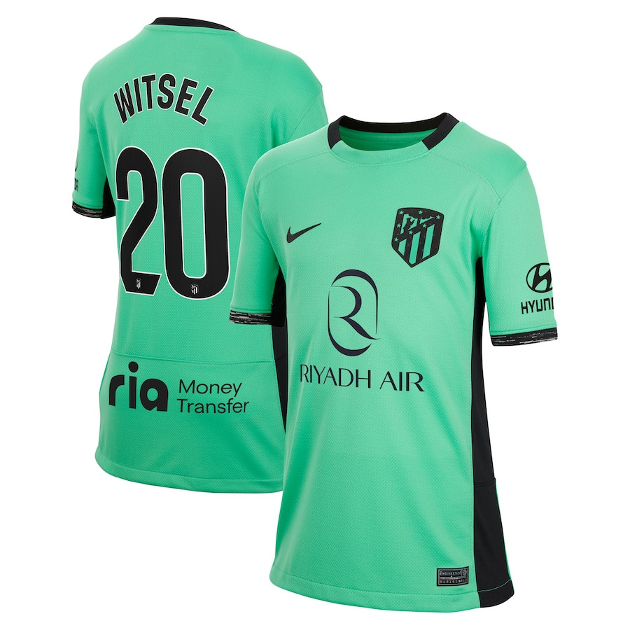 Axel Witsel 20 Atletico de Madrid 2023/24 Third Stadium YOUTH Jersey – Turquoise