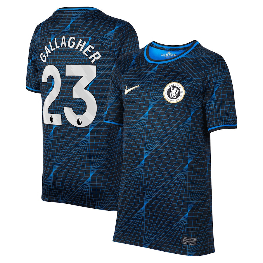 Conor Gallagher 23 Chelsea 2023/24 Away YOUTH Jersey – Navy