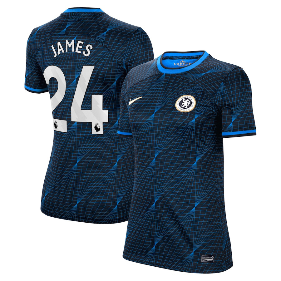 Reece James 24 Chelsea 2023/24 Away Women Jersey – Navy