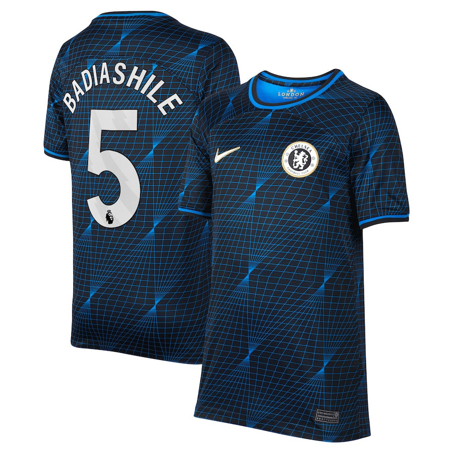 Benot Badiashile 5 Chelsea 2023/24 Away YOUTH Jersey – Navy