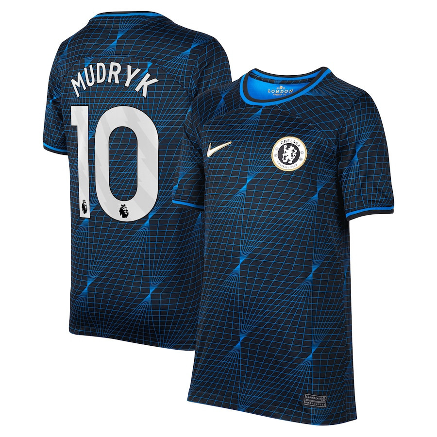 Mykhailo Mudryk 10 Chelsea 2023/24 Away YOUTH Jersey – Navy