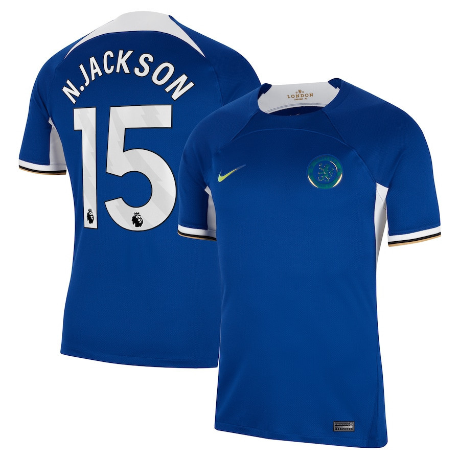 Nicolas Jackson 15 Chelsea 2023/24 Home Men Jersey – Blue