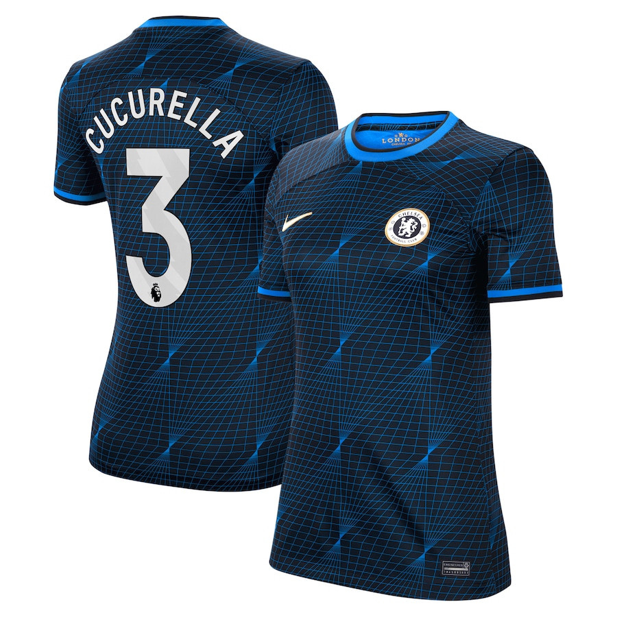 Marc Cucurella 3 Chelsea 2023/24 Away Women Jersey – Navy