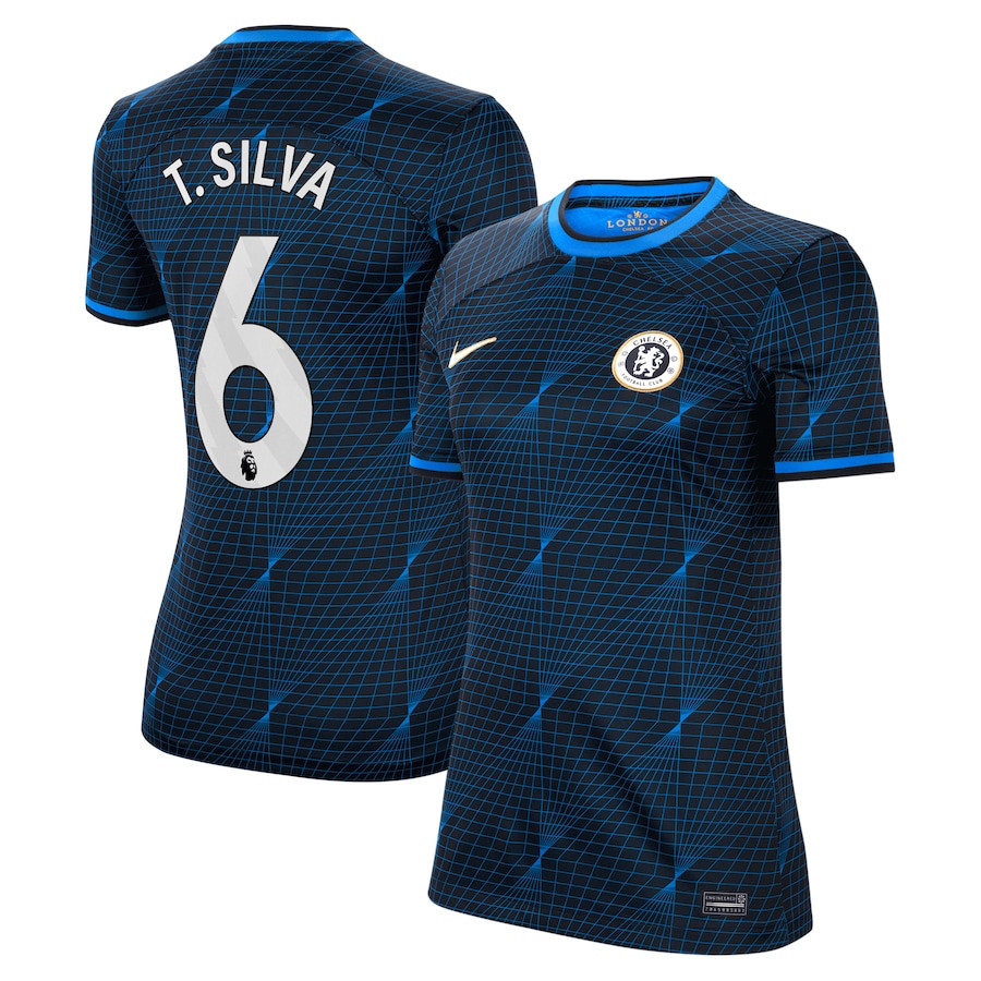 Thiago Silva 6 Chelsea 2023/24 Away Women Jersey – Navy