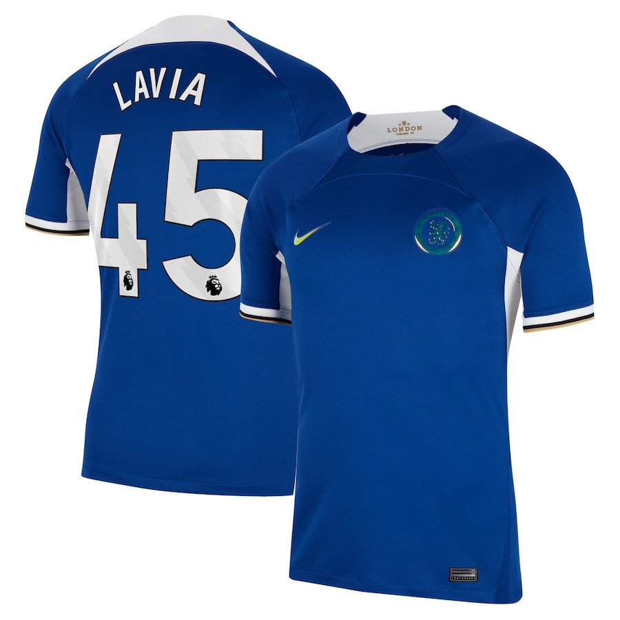 Romo Lavia 45 Chelsea 2023/24 Home Men Jersey – Blue