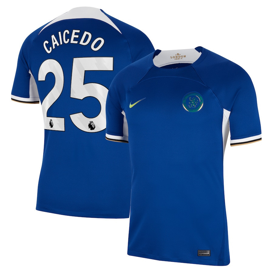 Moiss Caicedo 25 Chelsea 2023/24 Home Men Jersey – Blue