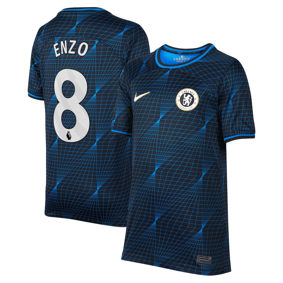Enzo Fernndez 8 Chelsea 2023/24 Away YOUTH Jersey – Navy