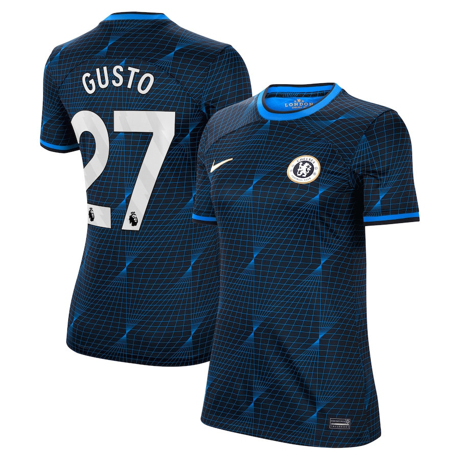 Malo Gusto 27 Chelsea 2023/24 Away Women Jersey – Navy