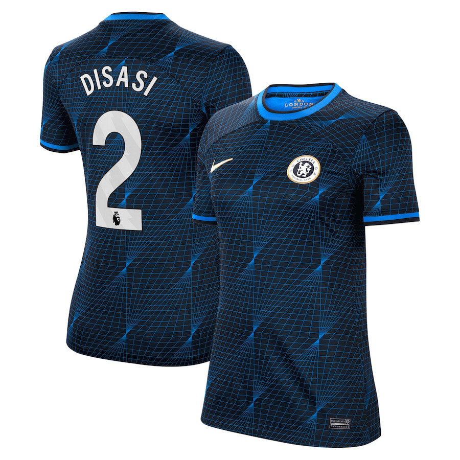 Axel Disasi 2 Chelsea 2023/24 Away Women Jersey – Navy