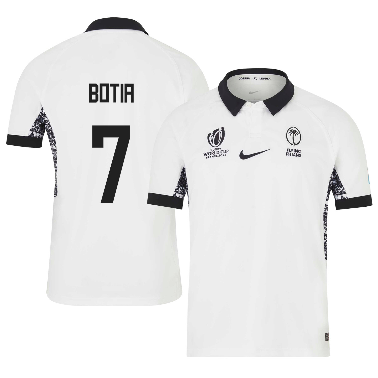 Levani Botia 7 Fiji 2023 Rb World Cup Home Stadium Jersey – White, Men