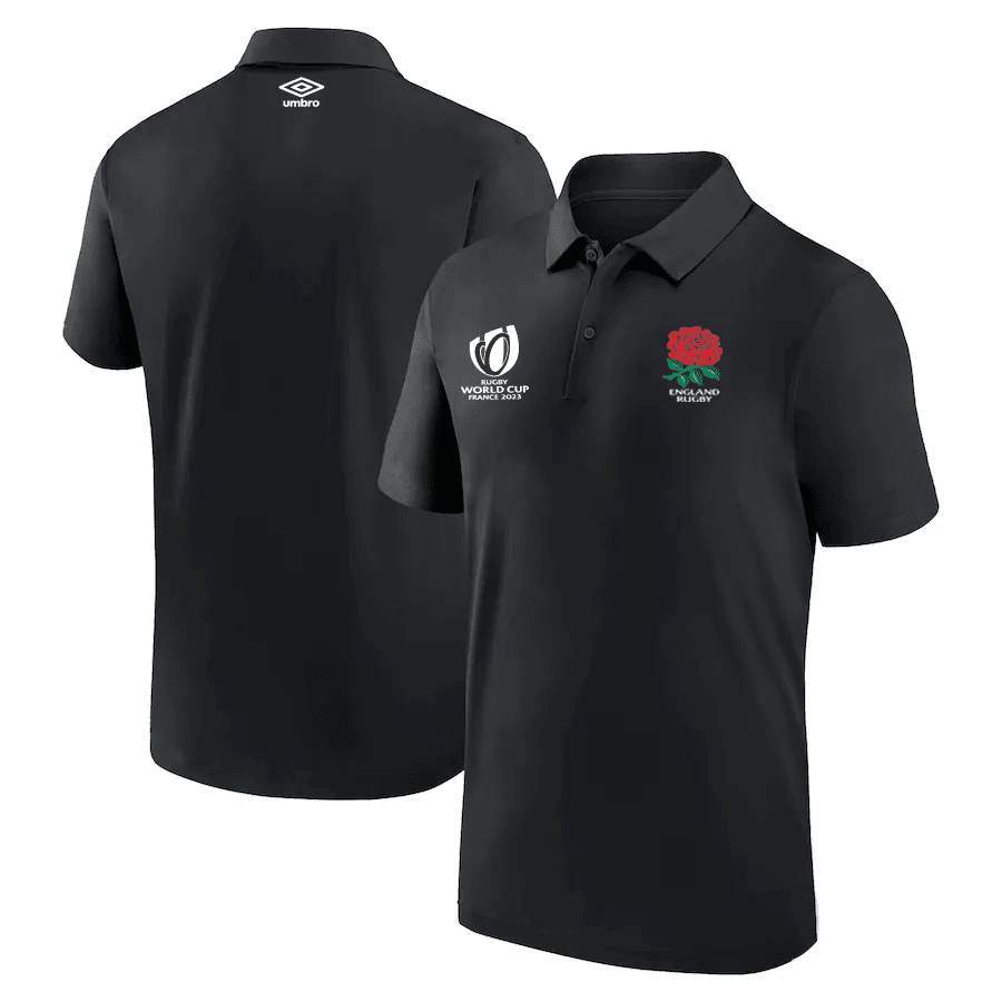 England Rb World Cup 2023 Polo Shirt – Black, Men