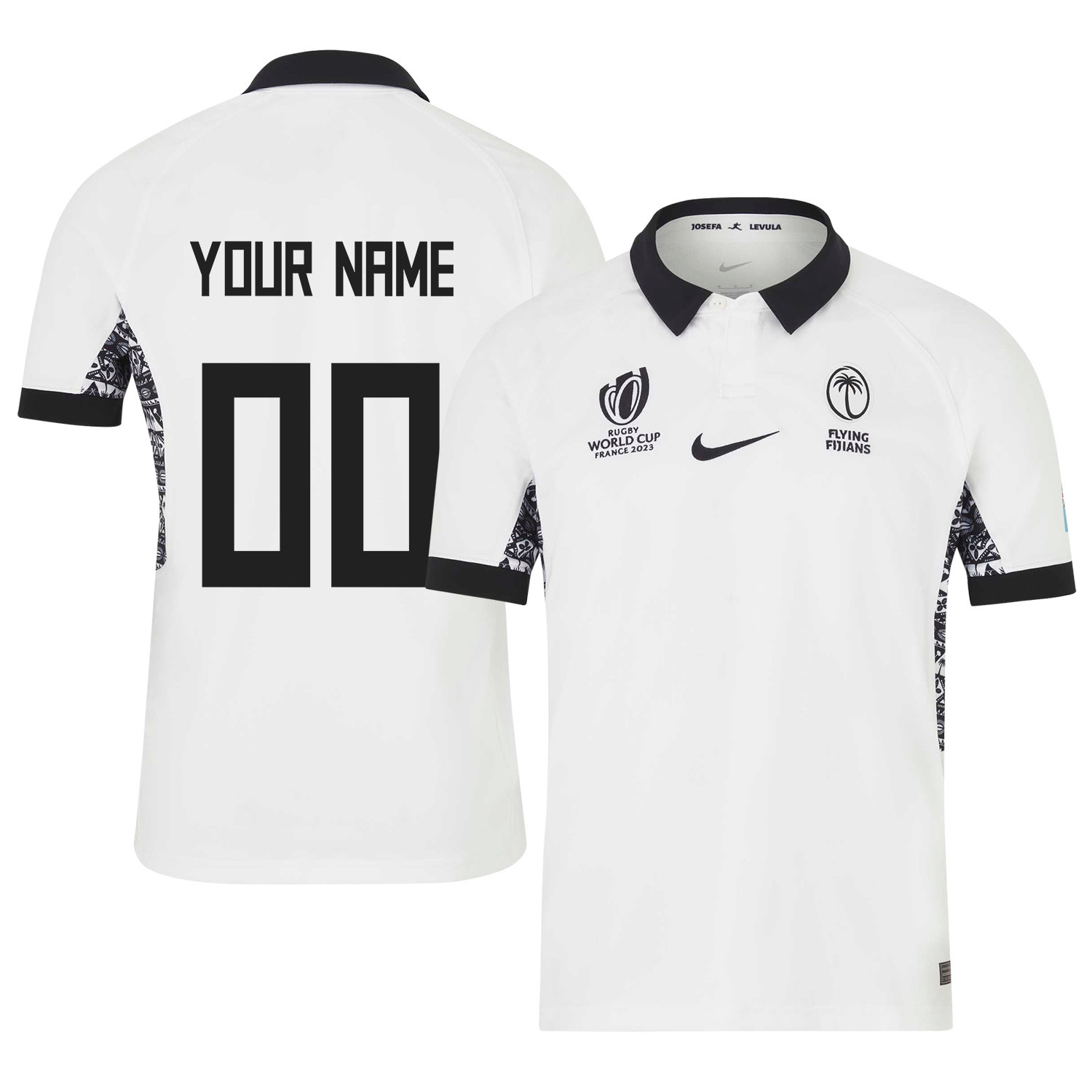 Fiji 2023 Rb World Cup Home Stadium Custom Jersey – White, Men